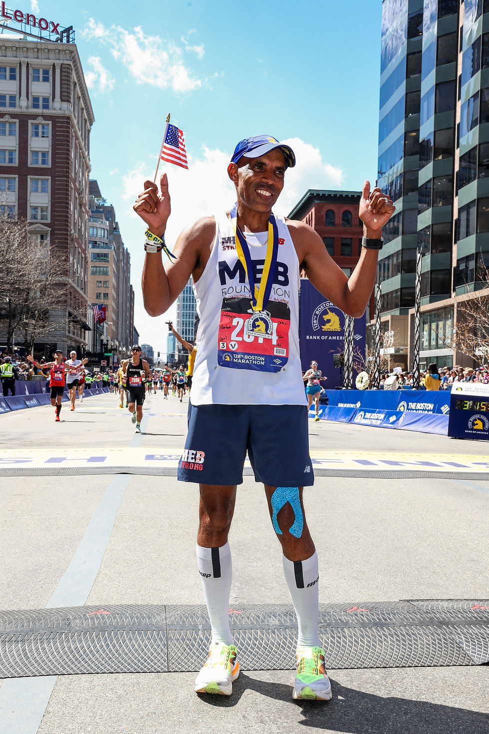 Meb Keflezighi at the 2024 Boston Marathon