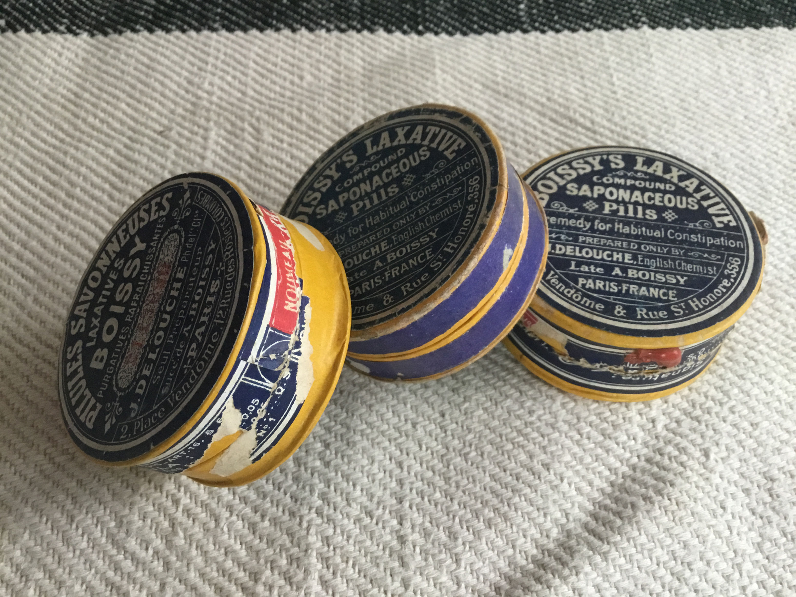 3 x Boissy, Paris  Pill Boxes