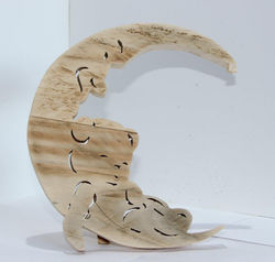 Lune avec ourson 4 Ã pendre