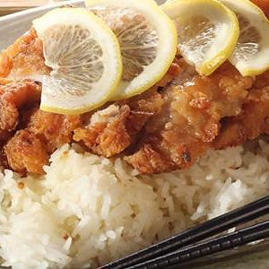 طبق أرز مع سمك فيليه
