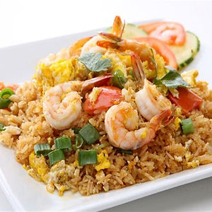 طبق أرز مع جمبري