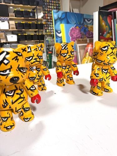 8” Toy2R Qee Hand Painted figures | The Bear Champ