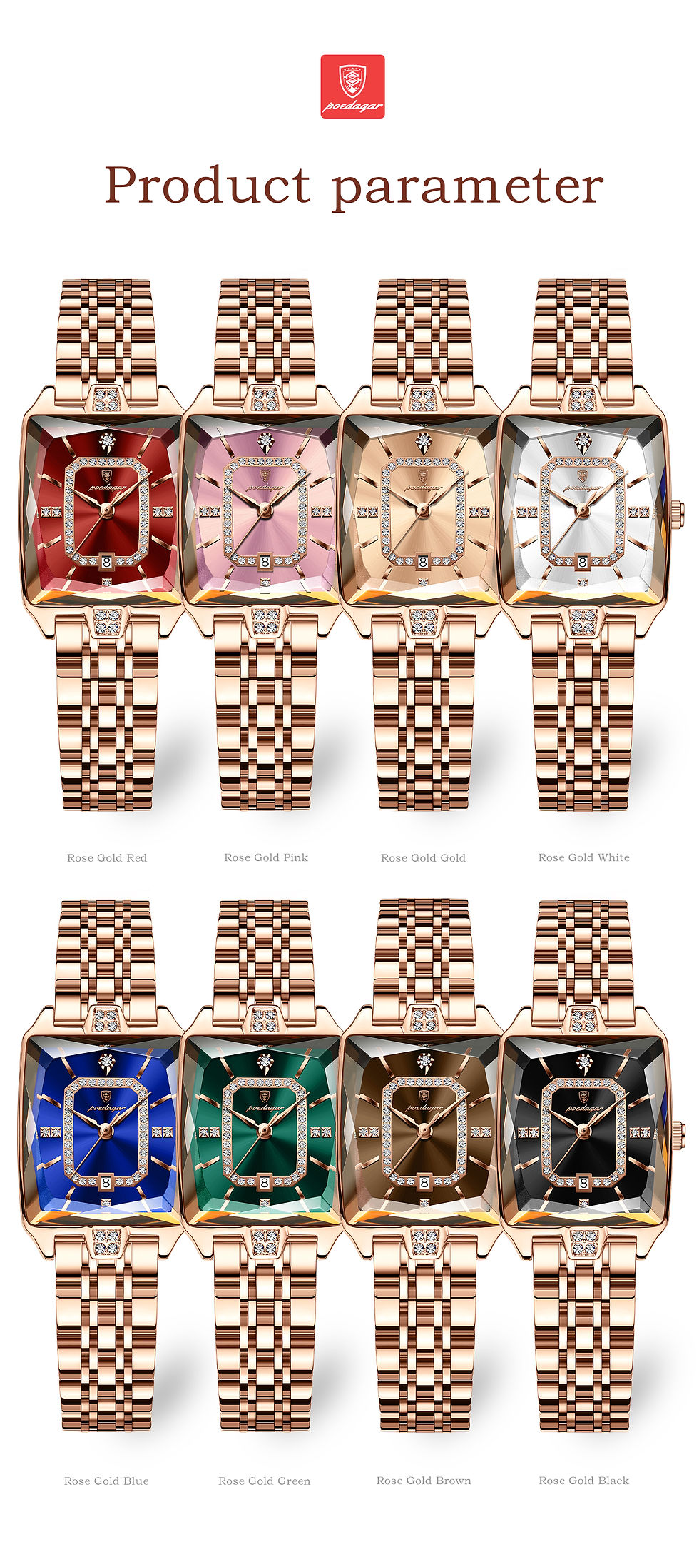 Thumbnail: POEDAGAR Luxury Watch For Woman 