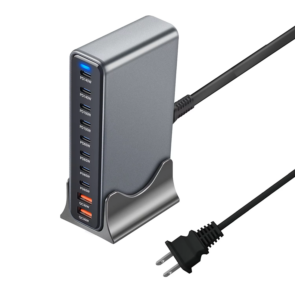 Thumbnail: 800W GaN Fast Charge 3.0 USB Type-C Quick Charger 10-Port