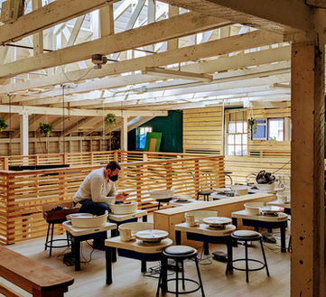 Pottery membership space at Clayroom SoMa