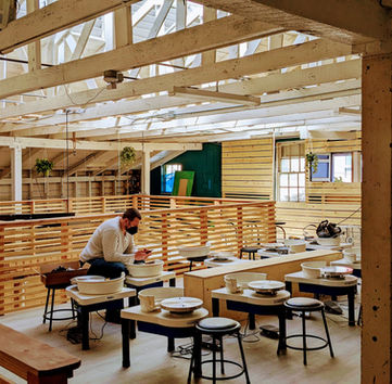 Pottery membership space at Clayroom SoMa