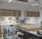 Studio Commons workshop with woodworking tools