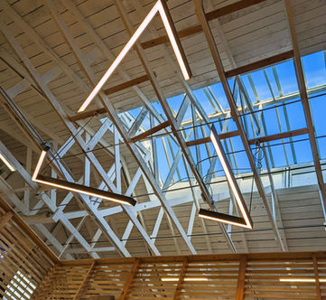 Showing the mezzanine of Clayroom SoMa from the woodshop