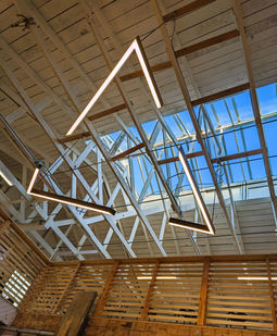 Showing the mezzanine of Clayroom SoMa from the woodshop