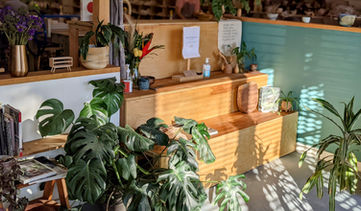 Clayroom SoMa's entrance showcasing members and staff's work