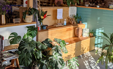 Clayroom SoMa's entrance showcasing members and staff's work