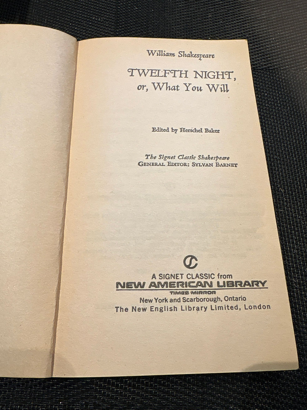 Thumbnail: Twelfth Night: Signet Classic Shakespeare, Milton Glaser Cover, 1963 Paperback