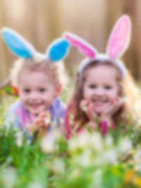 Happy Children with Easter Eggs