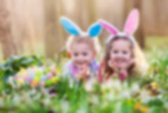 Happy Children with Easter Eggs