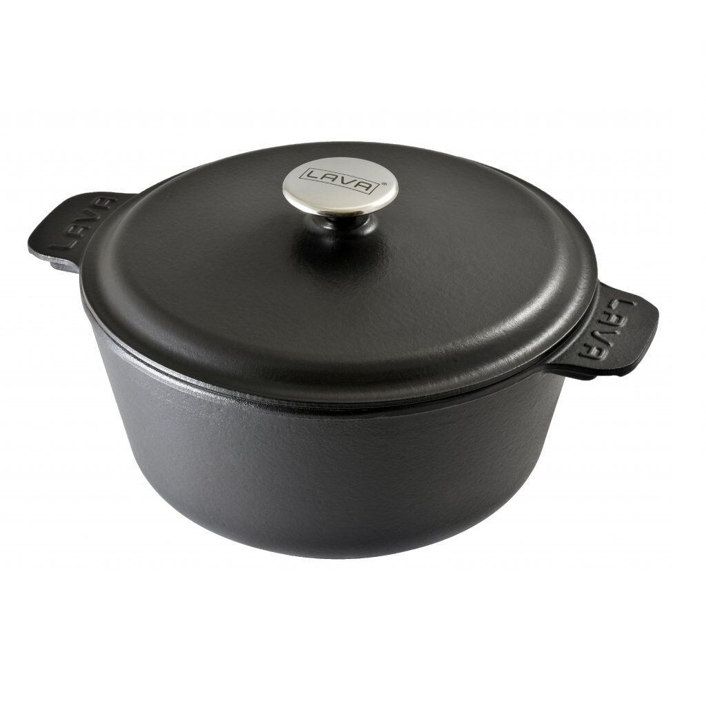 LAVA Liatinový hrniec 26cm čierny matný
