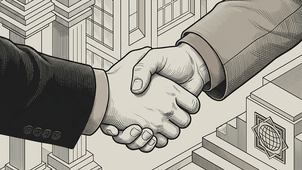 Close-up view of a handshake symbolizing successful executive recruitment partnership