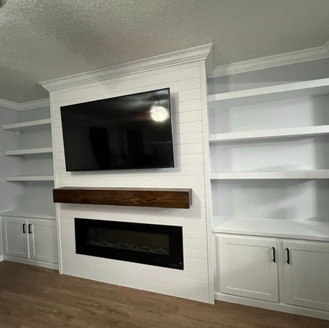 Built in Cabinets with Shiplap