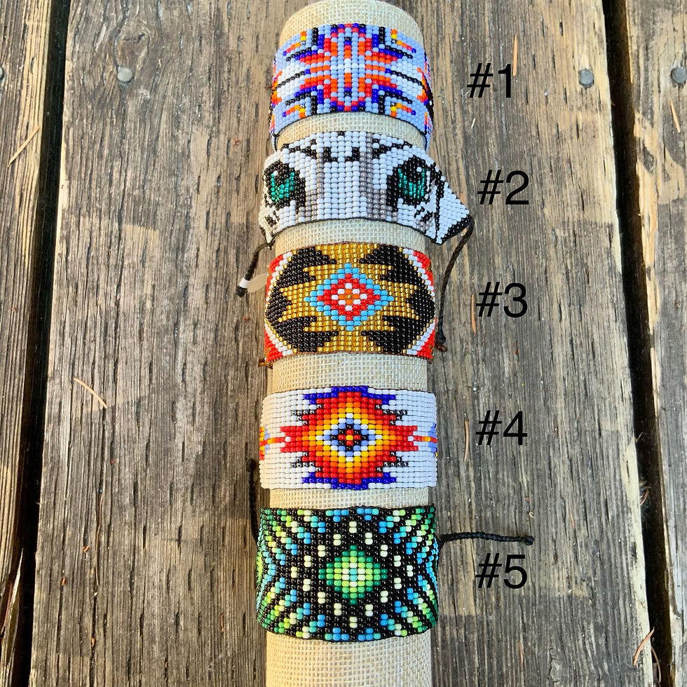 Tie-up Beaded bracelet indigenous made in Columbia at Metaphysical crystal shop