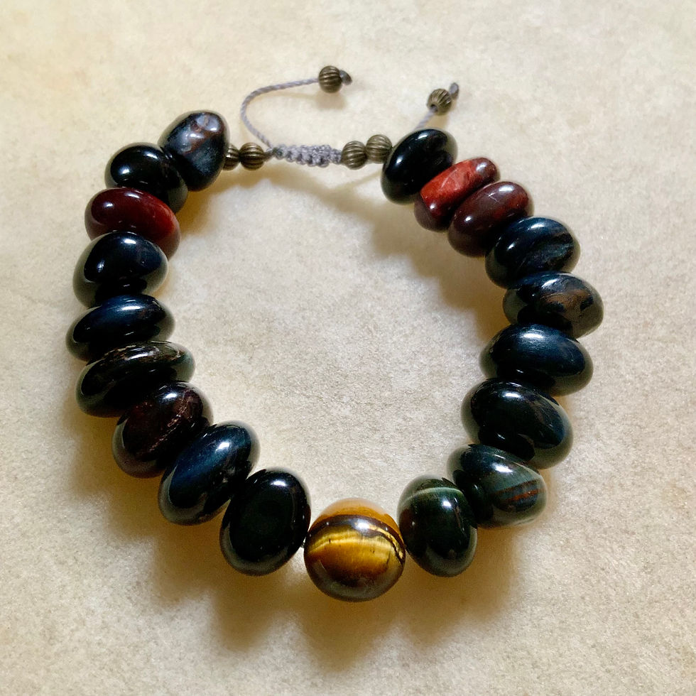 Tigers eye Gemstone adjustable bracelet by Sah at Blue Apples metaphysical crystal shop