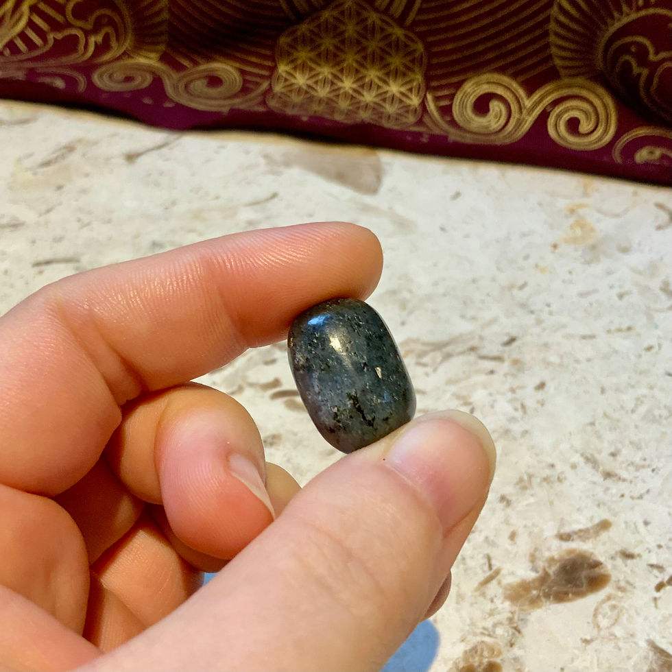 Blue kyanite tumbled small crystal at metaphysical crystal shop canada