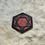 Thumbnail: six pointed star sacred geometry leather patch by luminara designs at metaphysical crystal shop