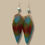 Thumbnail: Colourful parrot feather earrings with Larimar at metaphysical crystal shop Canada