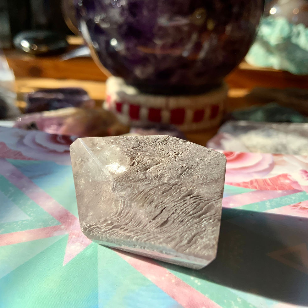 Thumbnail: Lithium Quartz freeform carved at metaphysical crystal shop Canada