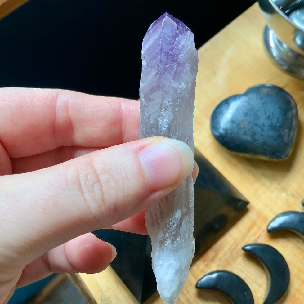 Thumbnail: Amethyst torch crystals jewelry making at metaphysical crystal shop canada