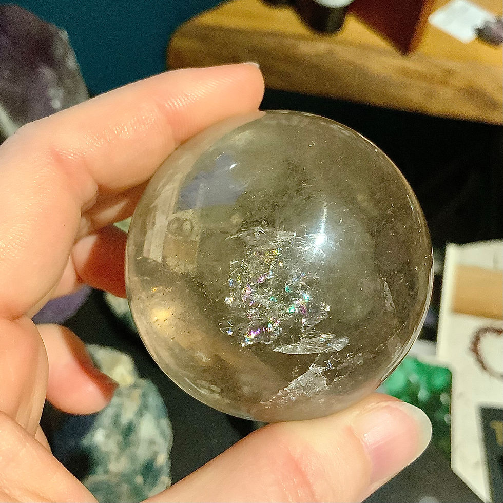2 inch smoky Quartz sphere crystal ball at metaphysical crystal shop