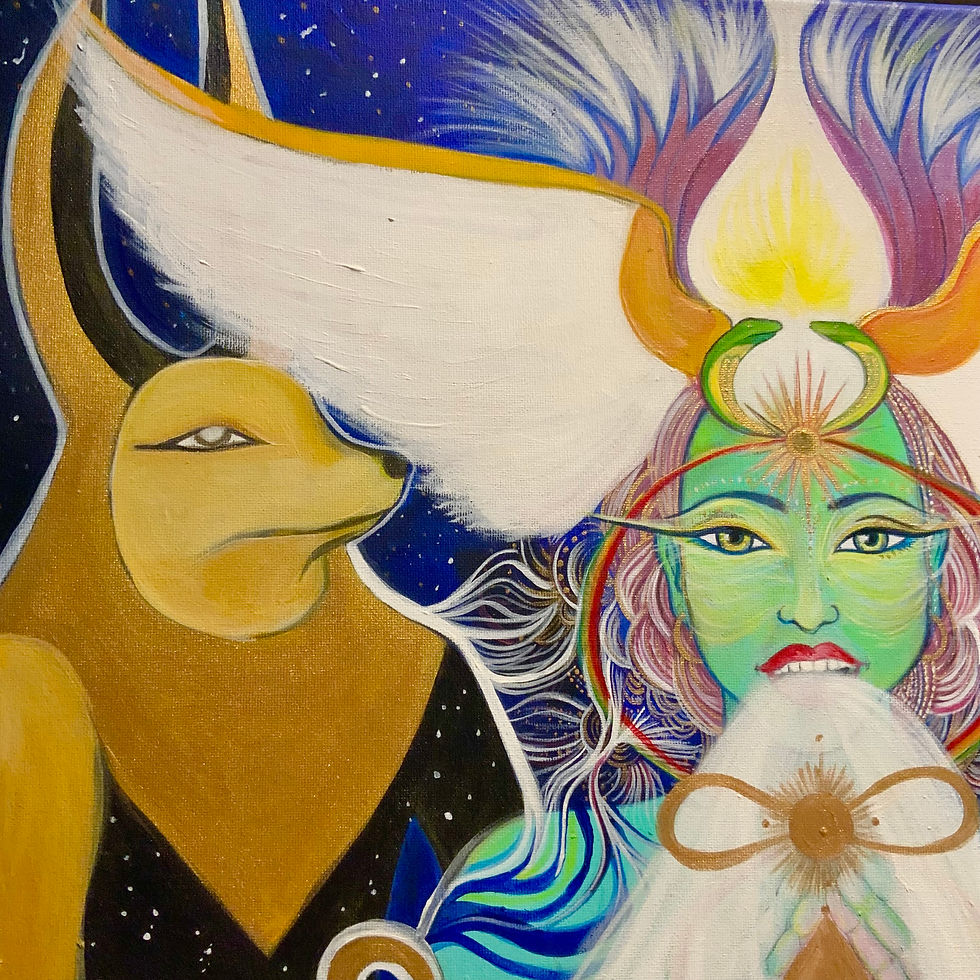 Thumbnail: original painting ascension of gaia by Phoenix Amara at metaphysical crystal shop