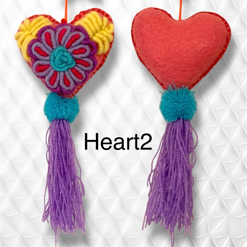 Thumbnail: Cotton ornaments Mexico star heart moon at metaphysical crystal shop Canada