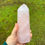 Thumbnail: Rose Quartz crystal tower 5.75” at metaphysical crystal shop Canada
