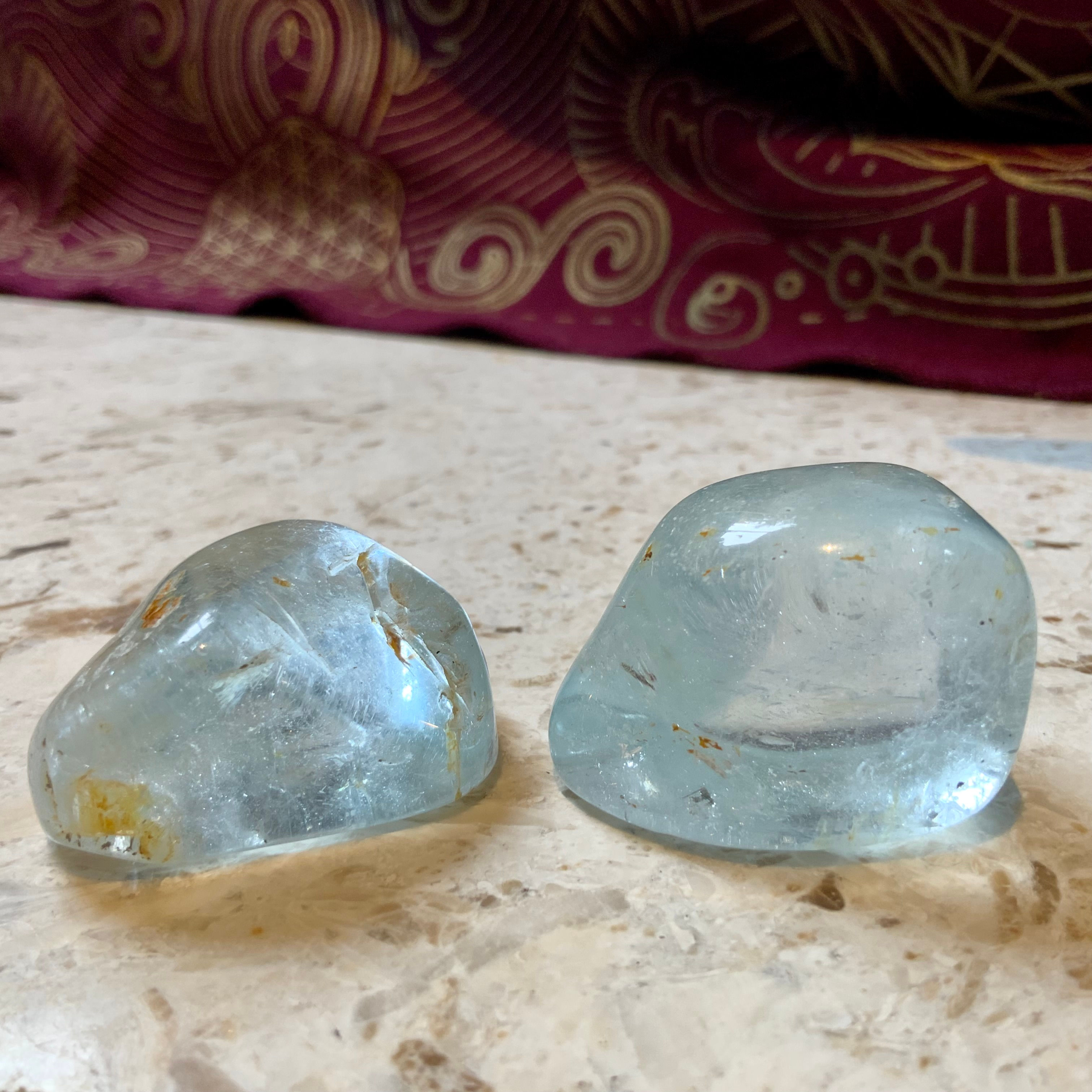Blue topaz crystal tumbled at metaphysical crystal shop canada