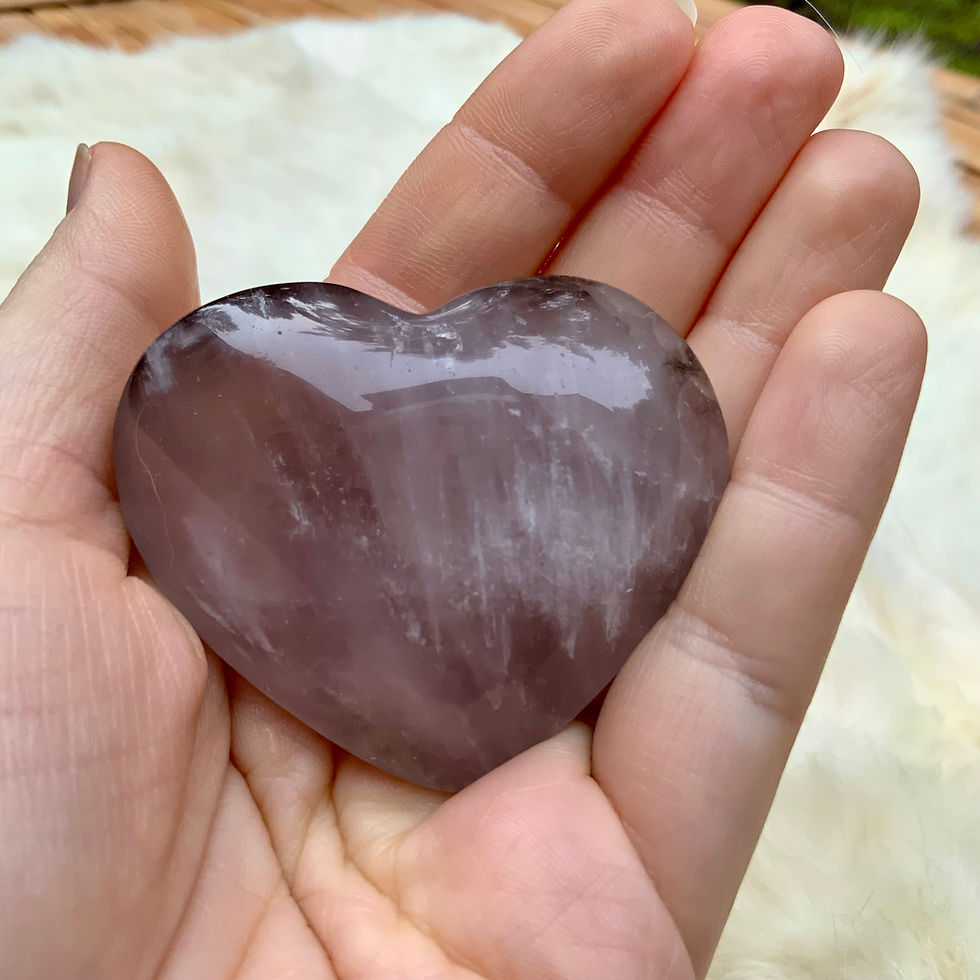Smoky amethyst heart at metaphysical crystal shop Canada