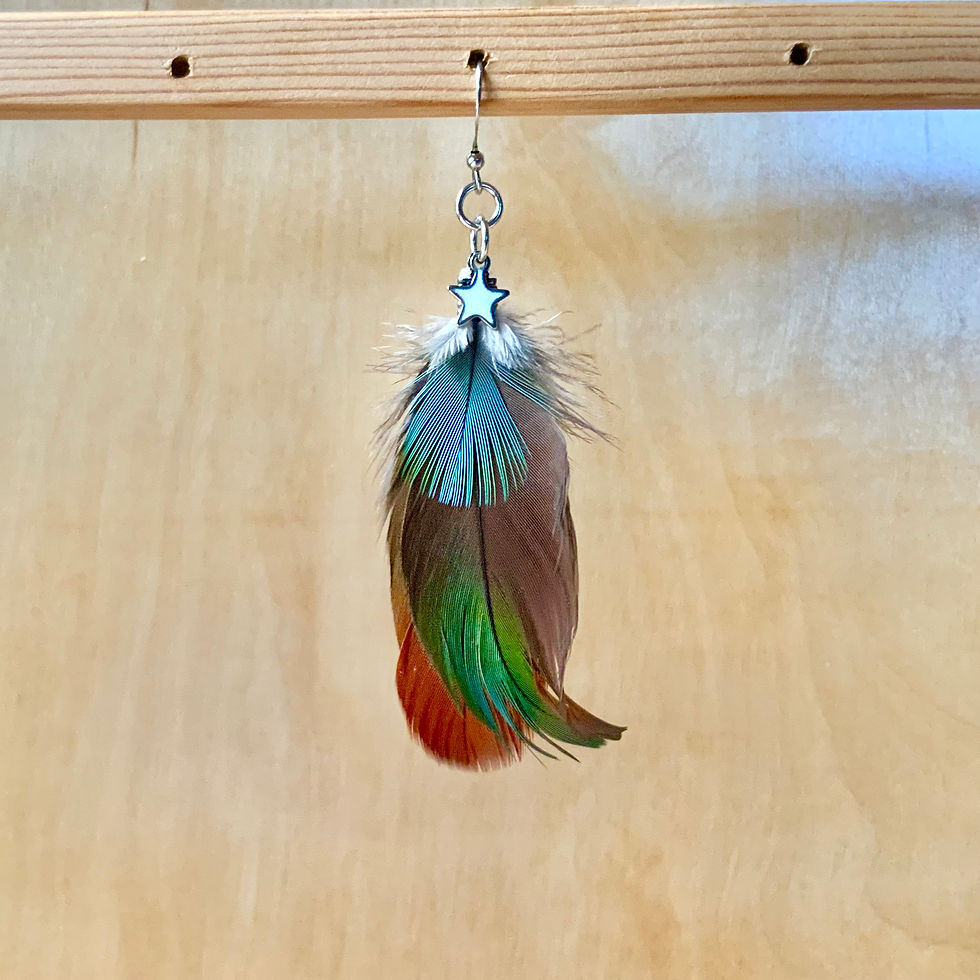 Parrot hotsell feather earrings