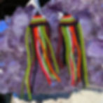Fringe Beaded earrings indigenous made in Colombia at Metaphysical crystal shop Canada