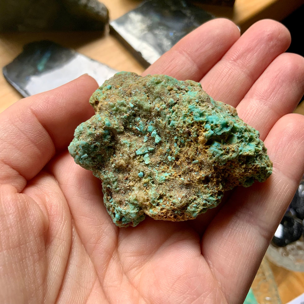 Thumbnail: Raw Turquoise nugget at metaphysical crystal shop