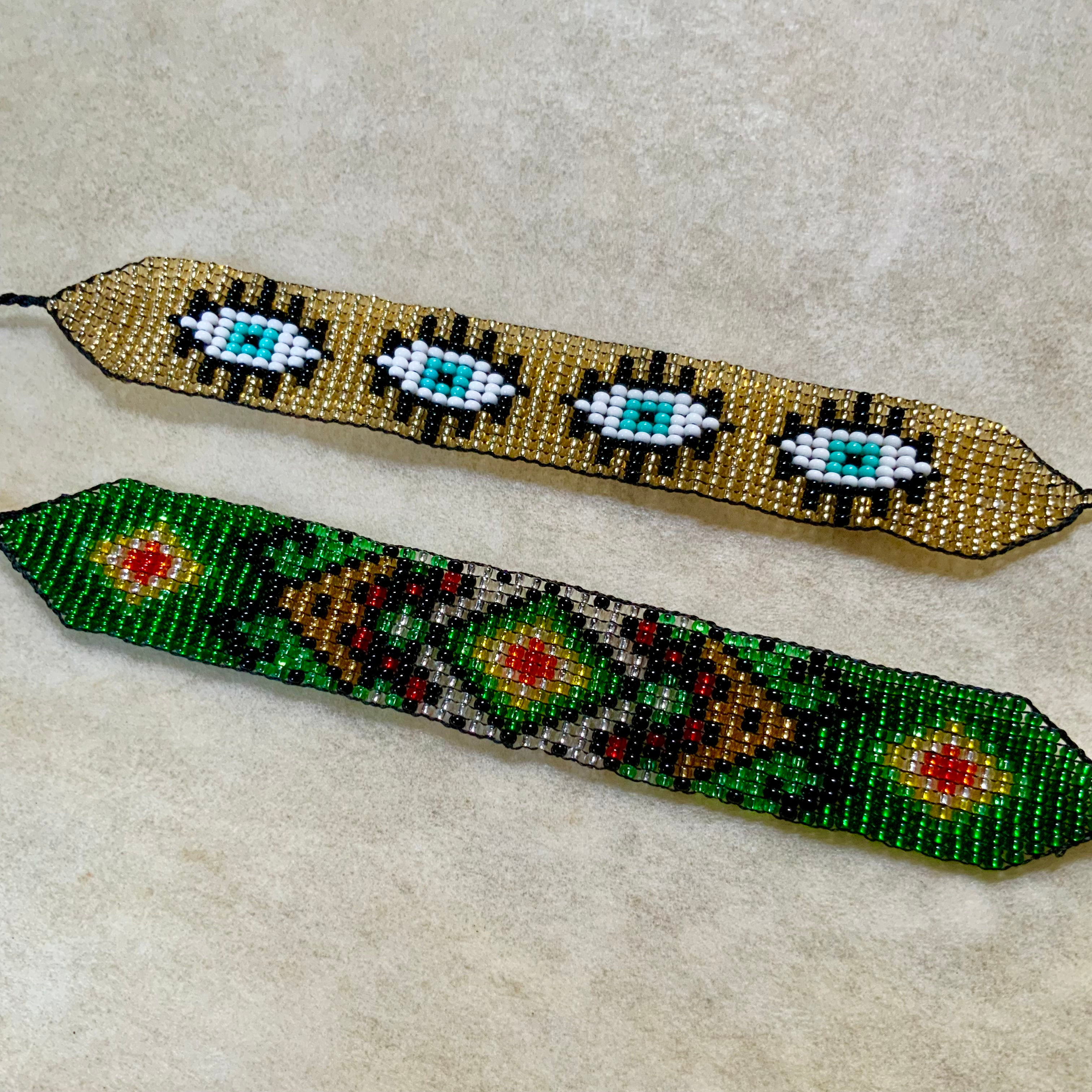 Beaded Bracelet tie-up indigenous-made in Colombia at metaphysical crystal shop Canada