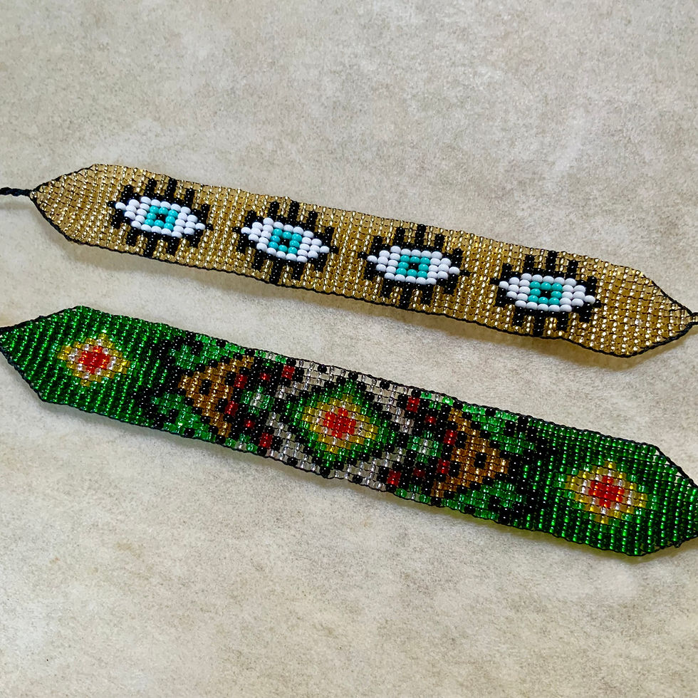 Beaded Bracelet tie-up indigenous-made in Colombia at metaphysical crystal shop Canada