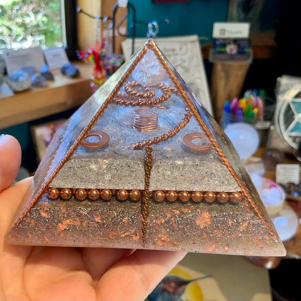 Thumbnail: Orgone generator orgonite pyramid by resin8 at metaphysical crystal shop Canada