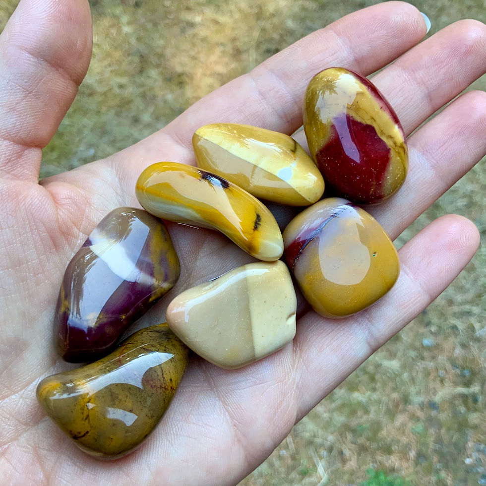 Tumbled mookaite jasper at metaphysical crystal shop Canada