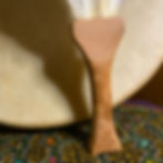 Cockatoo feather fan with wood handle at metaphysical crystal shop