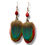Thumbnail: Colourful parrot feather earrings at metaphysical crystal shop Canada
