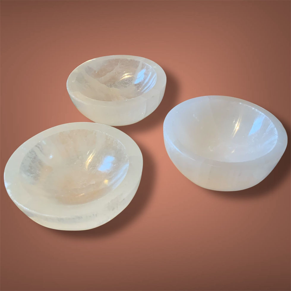 selenite bowl at metaphysical crystal shop Canada