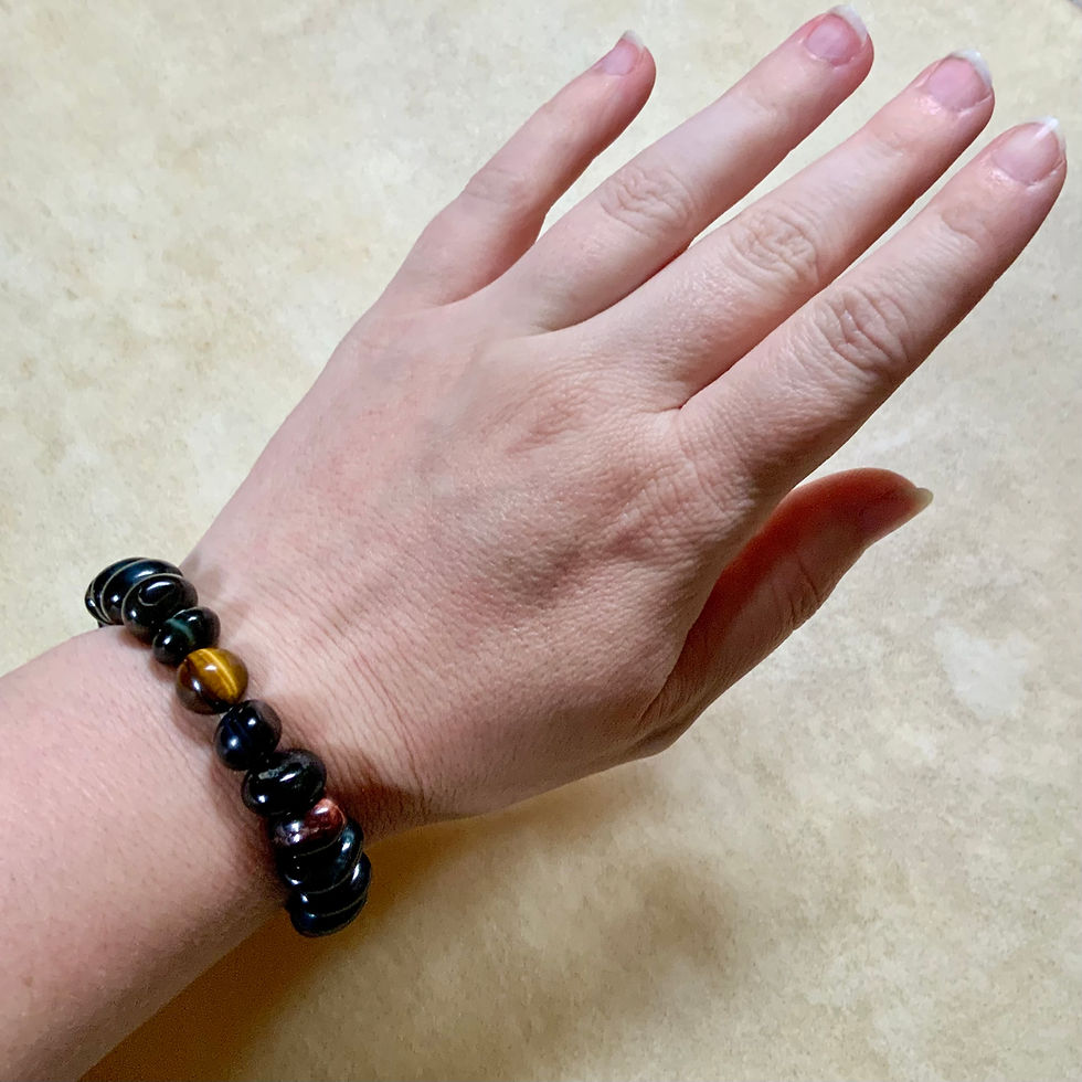 Tigers eye Gemstone adjustable bracelet by Sah at Blue Apples metaphysical crystal shop