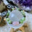 Thumbnail: Prehnite pyrite rose Quartz gemstone adjustable bracelet by Sah at Blue Apples metaphysical crystal shop