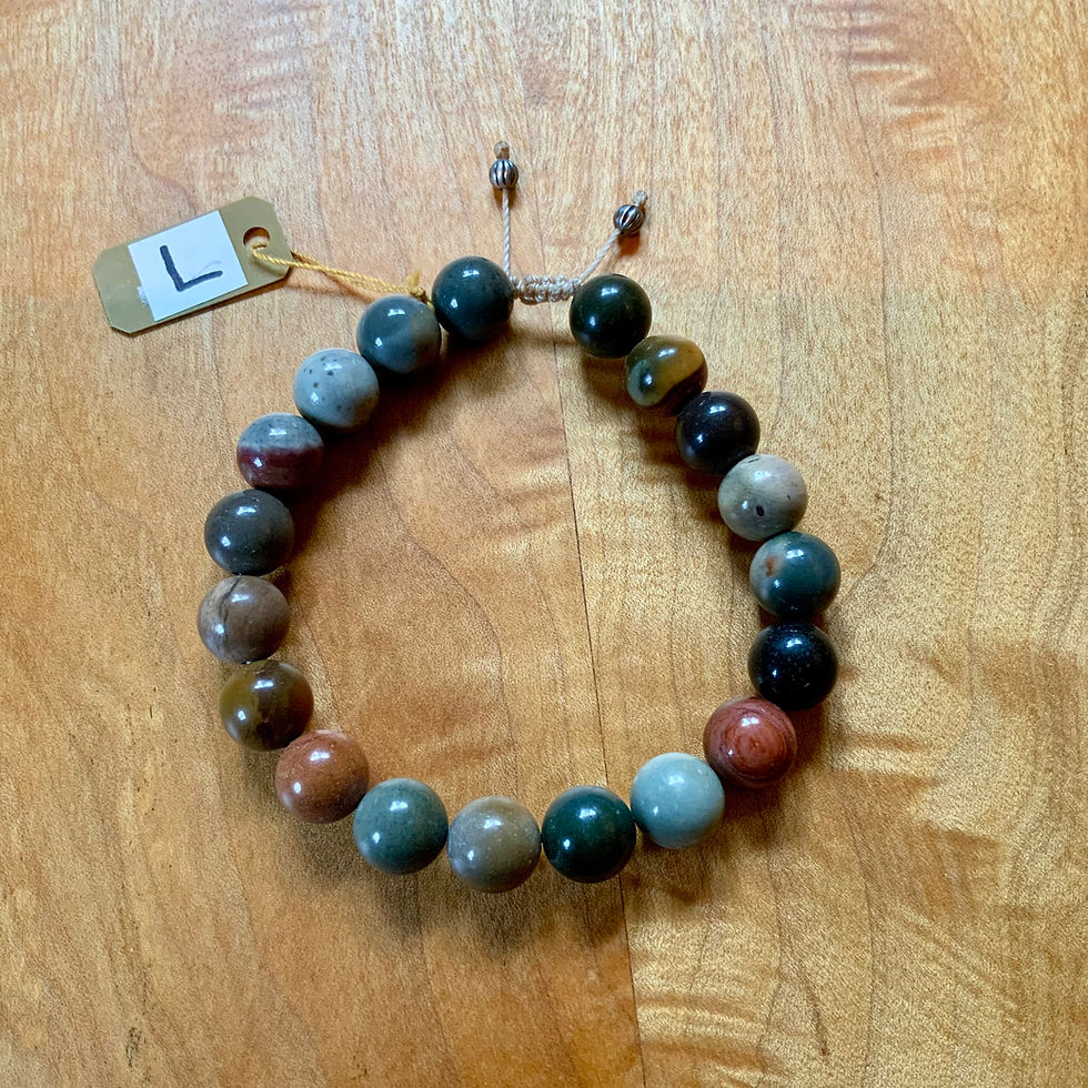 gemstone adjustable bracelet Polychrome Jasper Large by Sah at Blue Apples metaphysical crystal shop