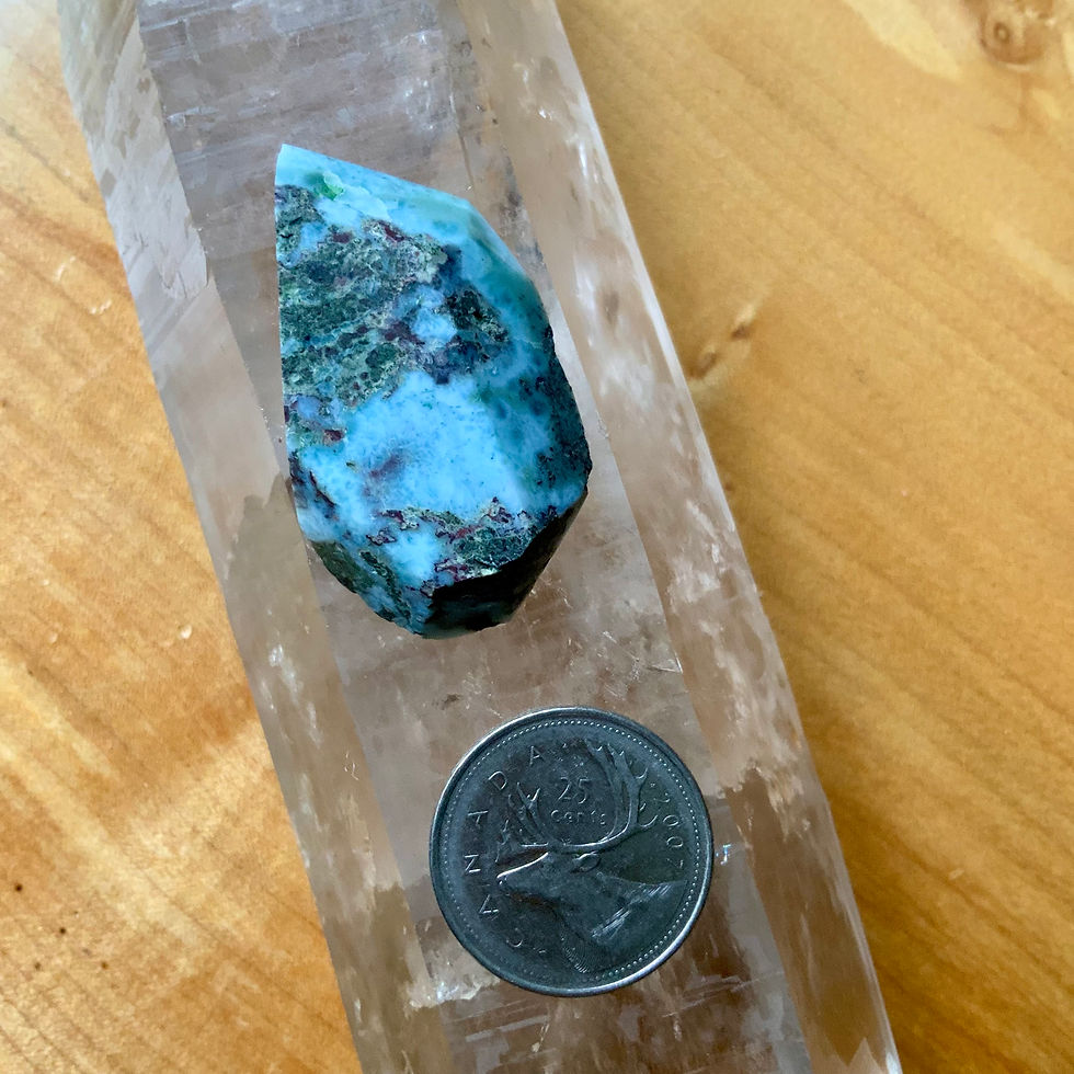Larimar polished slab for jewelry making at metaphysical crystal shop canada