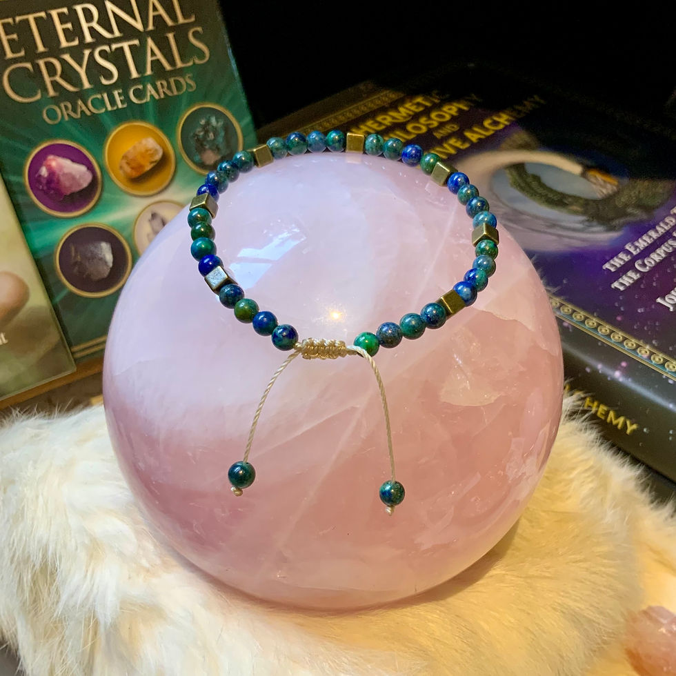 Gemstone adjustable bracelet by Sah at Blue Apples metaphysical crystal shop