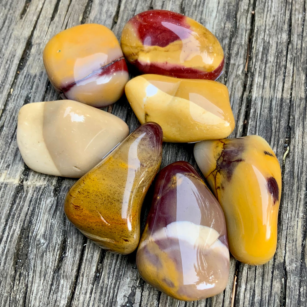 Tumbled mookaite jasper at metaphysical crystal shop Canada
